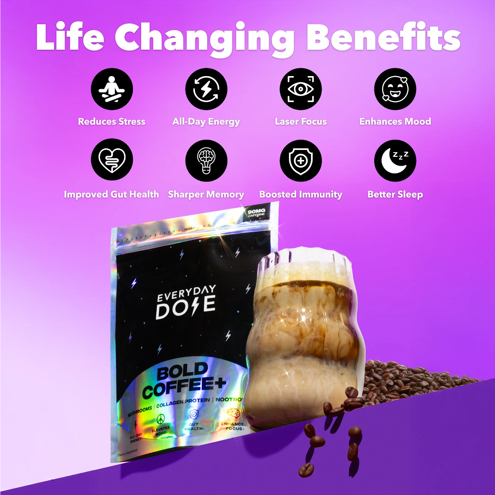 30-Servings Coffee+ Medium Roast (One Time Deal) - Image 3