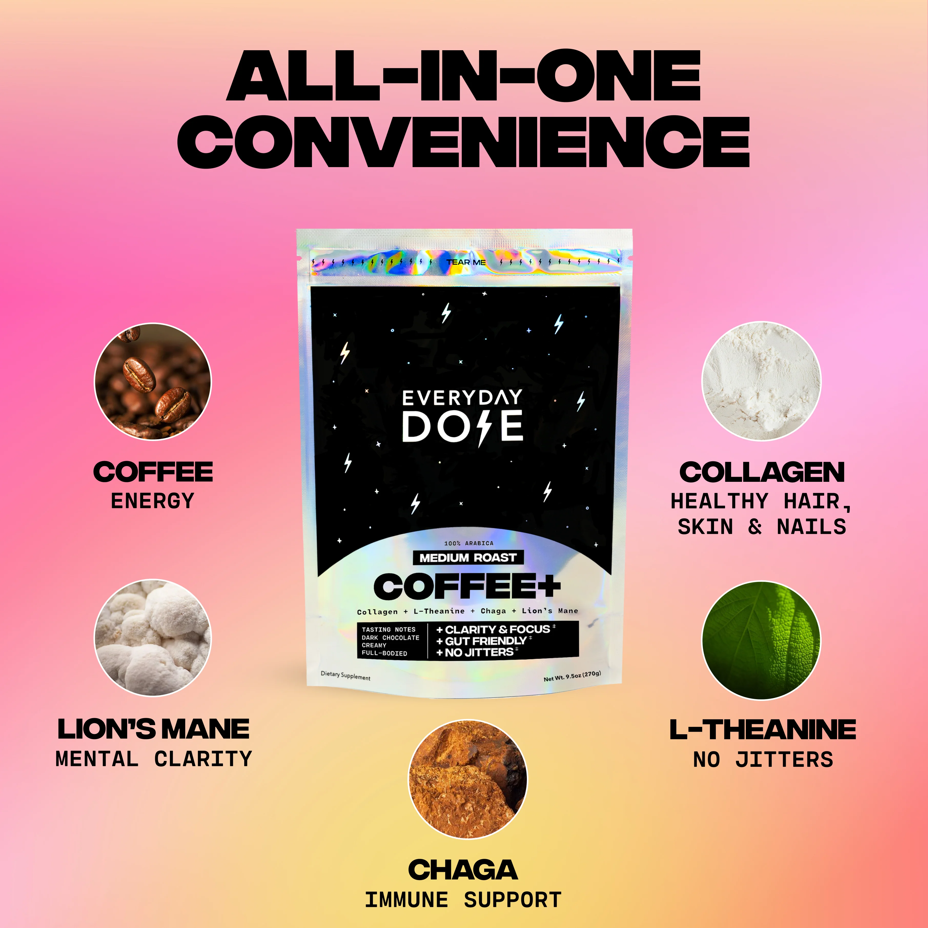 90 Servings of Coffee+ Medium Roast + FREE Starter Kit - Image 7