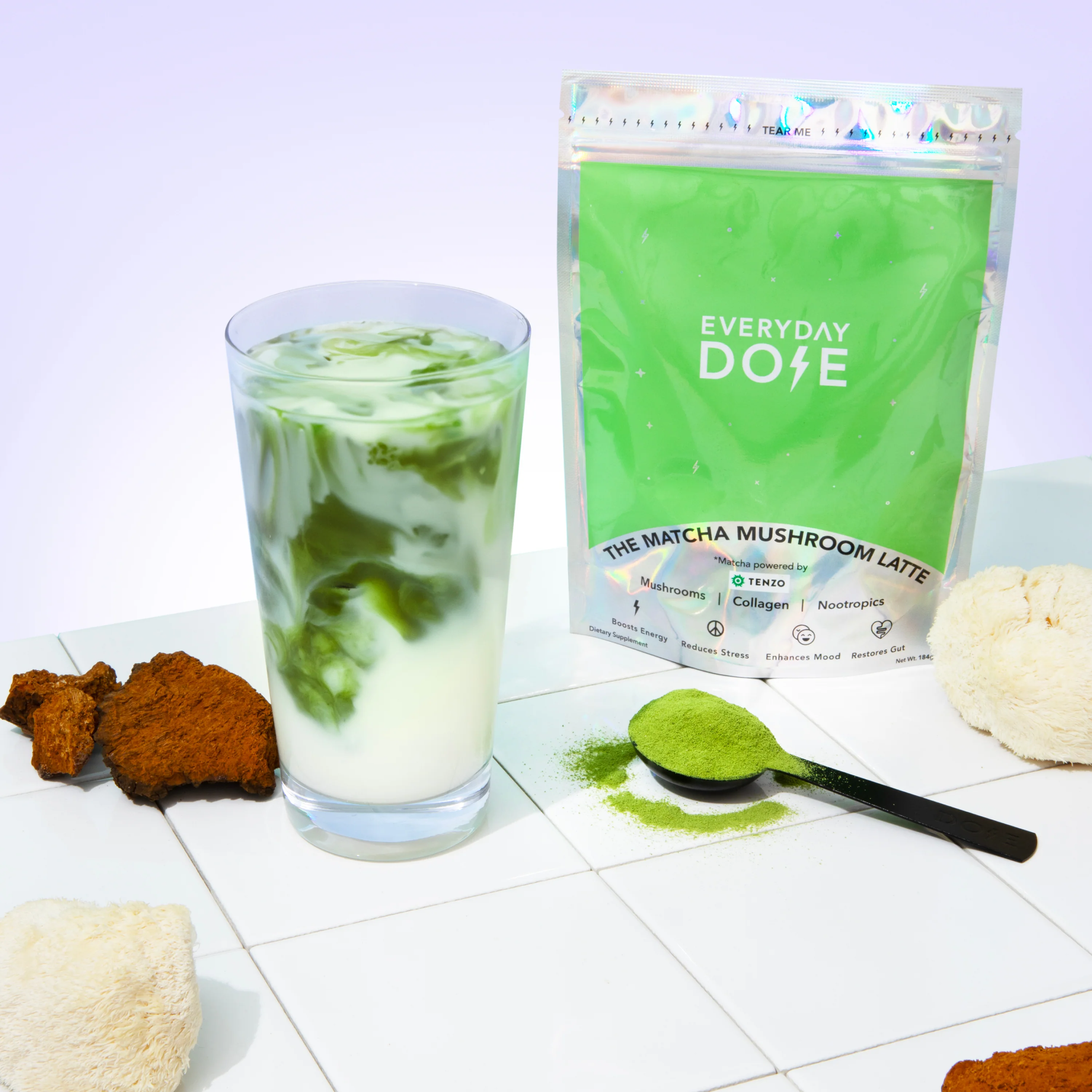 90 Servings Mushroom Matcha + - Image 5